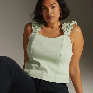 Anthropologie Ribbed Corset Tank - Size Medium